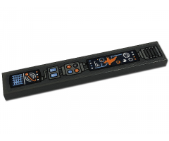 Tile 1 x 6 with Control Panel, Displays, Buttons, and Air Vent Pattern Model Right Side (Sticker) - Set 76193