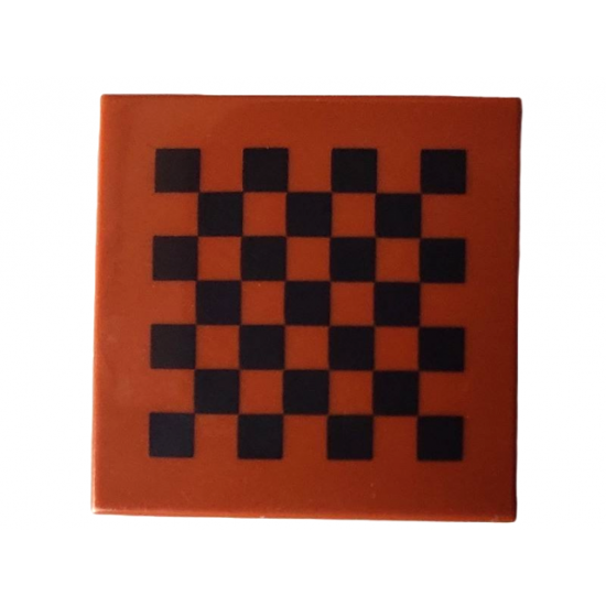 Tile 2 x 2 with Black Checkered Pattern