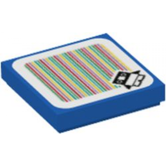 Tile 2 x 2 with Super Mario Scanner Code Baby Penguin Pattern (Sticker) - Sets 71402 / 71417 / 71430