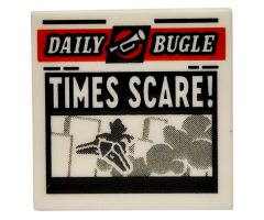 Tile 2 x 2 with Newspaper 'DAILY BUGLE' and 'TIMES SCARE!' Pattern