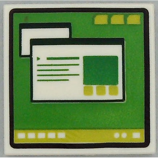 Tile 2 x 2 with Computer Monitor Pattern 3