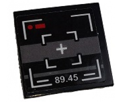 Tile 2 x 2 with Display Screen with White Crosshairs and '89.45' Pattern (Sticker) - Set 80011