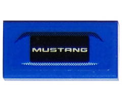 Tile 1 x 2 with Ford Mustang Rear Bumper Pattern (Sticker) - Set 75871