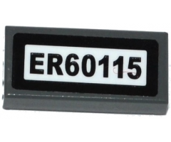 Tile 1 x 2 with 'ER60115' Pattern (Sticker) - Set 60115