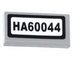 Tile 1 x 2 with 'HA60044' Pattern (Sticker) - Set 60044