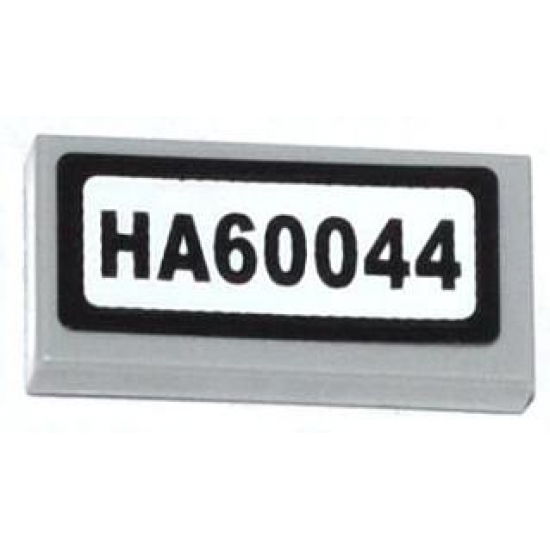 Tile 1 x 2 with 'HA60044' Pattern (Sticker) - Set 60044