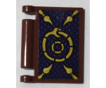 Minifigure, Utensil Book Cover with Gold Coiled Snake and Stingers on Dark Blue and Dark Purple Background Pattern (Sticker) - Set 71735