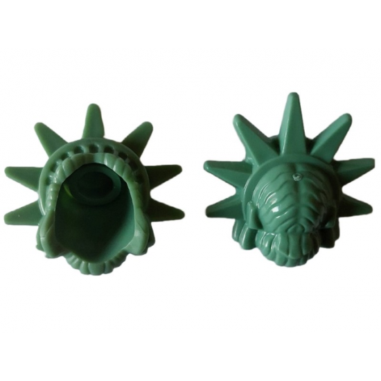 Minifigure, Hair Female with Spiked Tiara (Lady Liberty) - Hard Plastic
