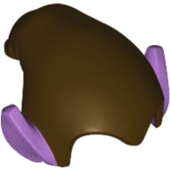 Minifigure, Headgear Hat, Elf Drooping with Pointed Ears with Dark Brown Top Pattern (Gleck)