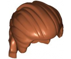 Minifigure, Hair Mid-Length Swept Back with Ruffled Back