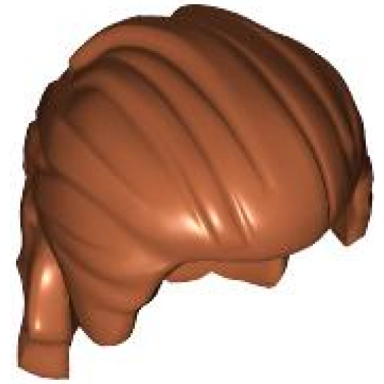 Minifigure, Hair Mid-Length Swept Back with Ruffled Back