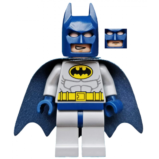 Batman - Light Bluish Gray Suit with Yellow Belt and Crest, Dark Blue Mask and Cape  (Type 2 Cowl)