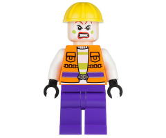 Joker's Goon - Construction Outfit, Orange Jacket, Yellow Helmet, Purple Legs