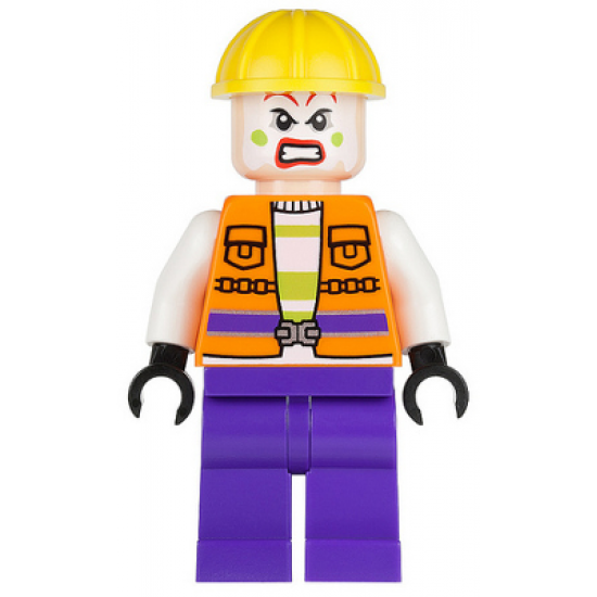 Joker's Goon - Construction Outfit, Orange Jacket, Yellow Helmet, Purple Legs