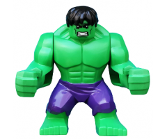 Hulk with Black Hair and Dark Purple Pants
