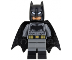 Batman - Dark Bluish Gray Suit, Gold Belt, Black Hands, Spongy Cape, Large Bat Logo