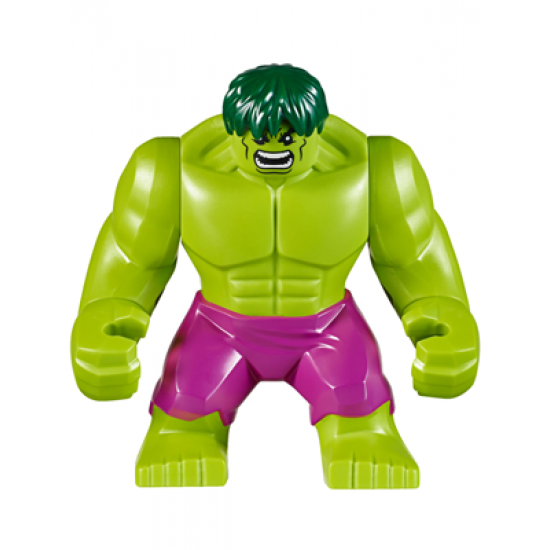 Hulk with Dark Green Hair and Magenta Pants