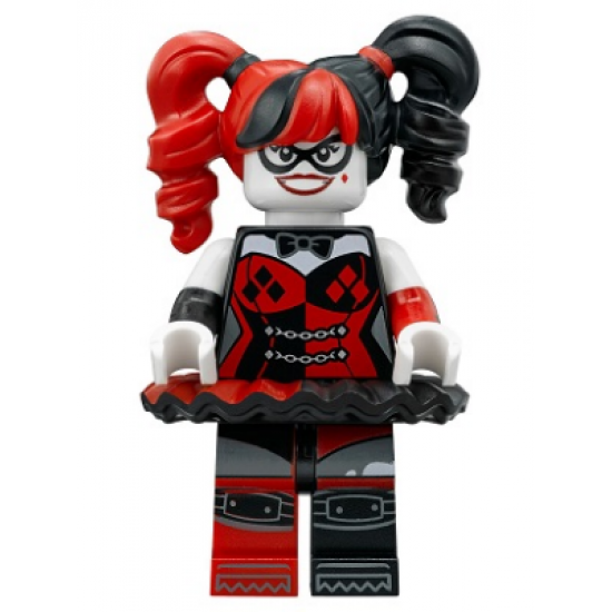 Harley Quinn - Pigtails, Black Eye Mask, Black and Red Tutu