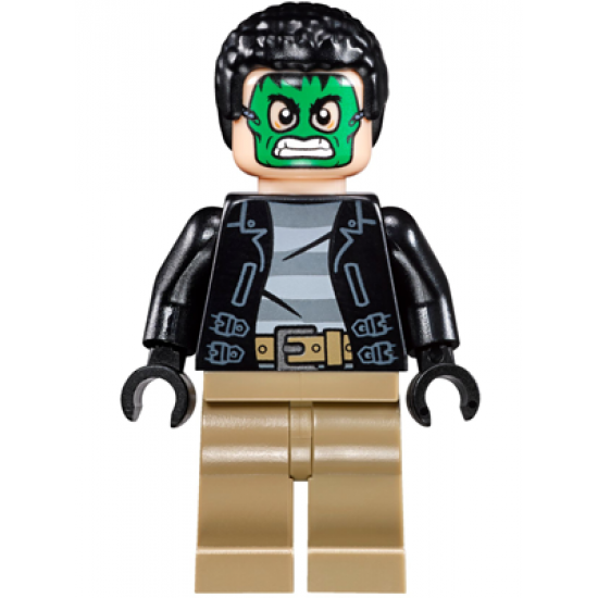 Masked Robber - Green Mask, Striped Shirt