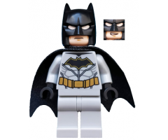 Batman - Light Bluish Gray Suit with Gold Belt, Black Crest, Mask and Cape (Type 3 Cowl)