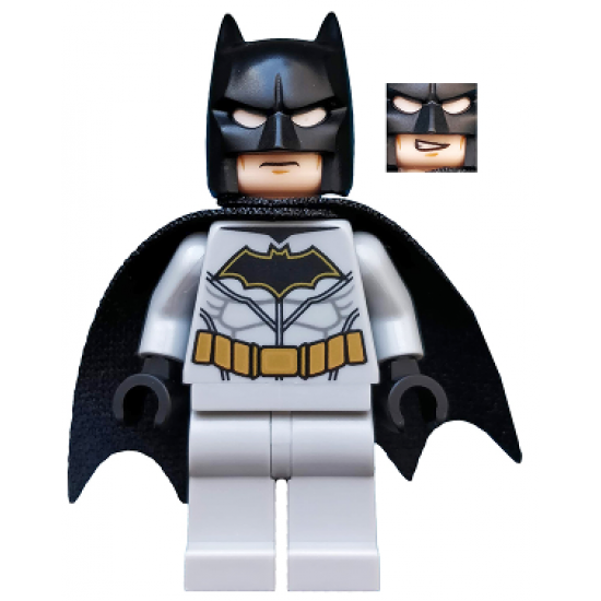 Batman - Light Bluish Gray Suit with Gold Belt, Black Crest, Mask and Cape (Type 3 Cowl)