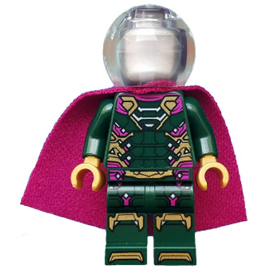 Mysterio - Magenta Trim, Flat Silver Head, Trans-Clear Helmet