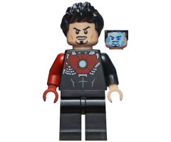 Tony Stark - Black Iron Man Suit with Dark Red Right Arm