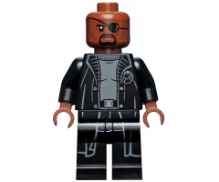 Nick Fury - Gray Sweater and Black Trench Coat, Shirt Tail