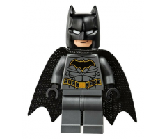 Batman - Dark Bluish Gray Suit with Gold Outline Belt and Crest, Mask and Cape (Type 3 Cowl, Tear-Drop Neck Cut Spongy Cape)