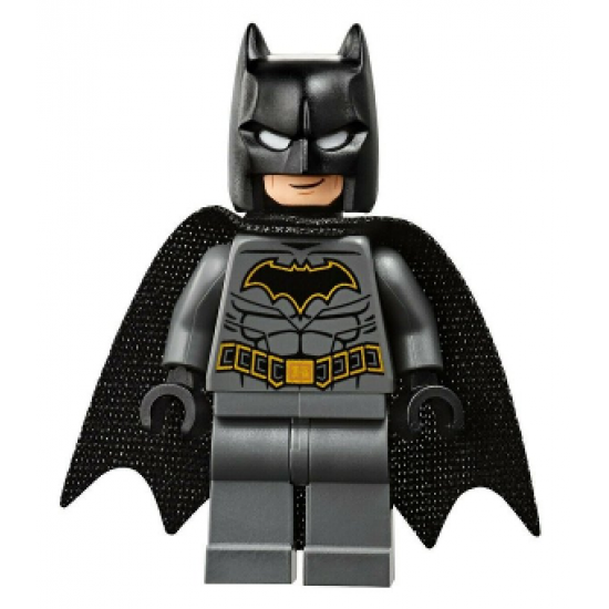 Batman - Dark Bluish Gray Suit with Gold Outline Belt and Crest, Mask and Cape (Type 3 Cowl, Tear-Drop Neck Cut Spongy Cape)