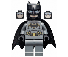 Batman - Dark Bluish Gray Suit with Gold Outline Belt and Crest, Mask and Cape (Type 3 Cowl, Spongy Cape)