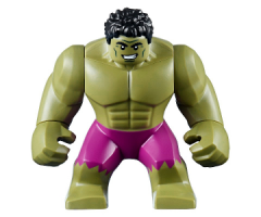 Hulk with Black Hair and Magenta Pants