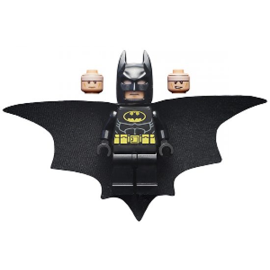 Batman - Black Suit with Yellow Belt and Crest (Type 2 Cowl, Outstretched Cape)