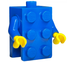Torso, 2 x 3 Brick Costume / Blue Arms / Yellow Hands