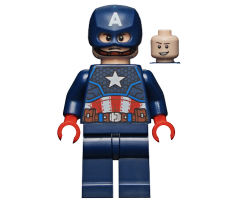 Captain America - Dark Blue Suit, Red Hands, Helmet