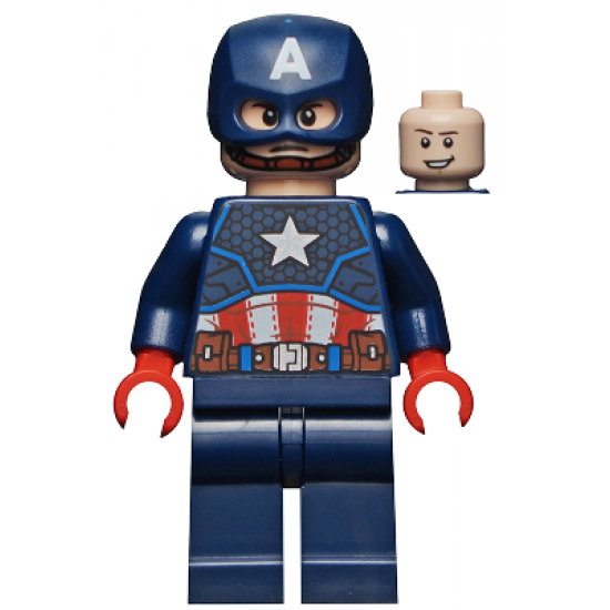 Captain America - Dark Blue Suit, Red Hands, Helmet