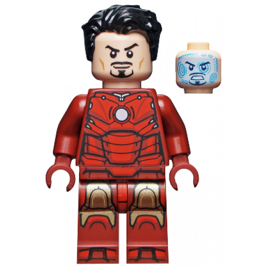 Iron Man Mark 3 Armor, Black Hair, Dark Red Arms