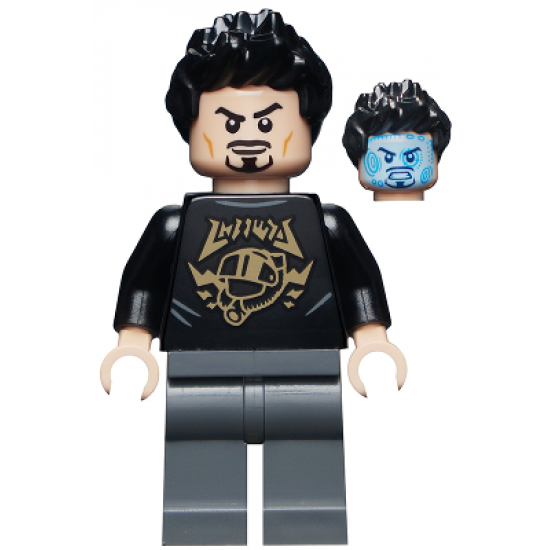 Tony Stark - Black Top with Gold Pattern