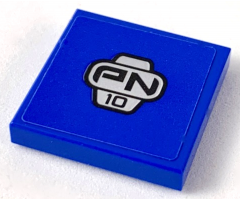 Tile 2 x 2 with 'PN 10' Logo Pattern (Sticker) - Set 60223