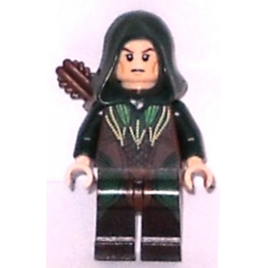 Mirkwood Elf Archer - Dark Green Outfit, Dual Sided Head