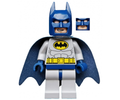 Batman - Light Bluish Gray Suit with Yellow Belt and Crest, Dark Blue Mask and Cape  (Type 2 Cowl)