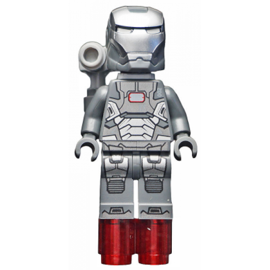 War Machine - Dark Bluish Gray and Silver Armor with Backpack