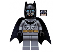 Batman - Dark Bluish Gray Suit, Gold Belt, Black Hands, Spongy Cape, Scuba Mask Head