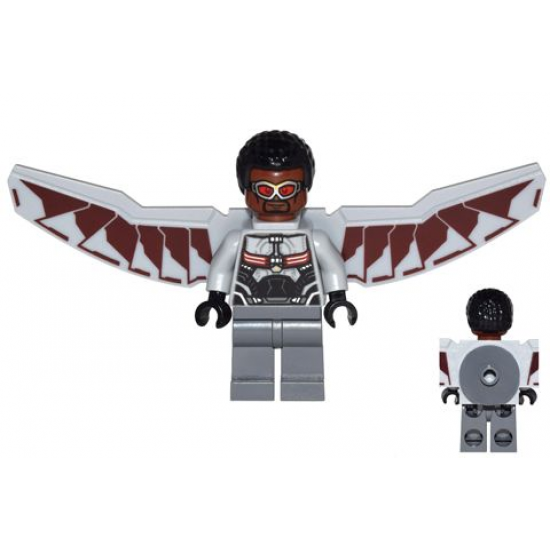 Falcon - Light Bluish Gray and Dark Red Wings