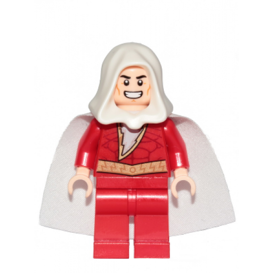 Shazam - White Hood, Shiny Starched Cape