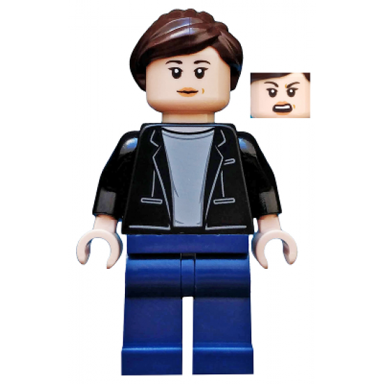 Maria Hill - Black Jacket, Light Bluish Gray Shirt, Dark Blue Legs