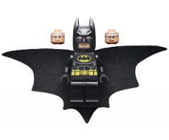 Batman - Black Suit with Yellow Belt and Crest (Type 2 Cowl, Outstretched Cape)