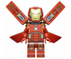 Iron Man with Silver Hexagon on Chest, Wings with Stickers