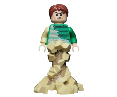 Sandman - Green Outfit, Tan Sand Form with Swirling Base