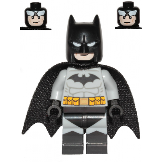 Batman - Light Bluish Gray Suit with Yellow Belt, Black Crest, Mask and Cape (Type 3 Cowl)